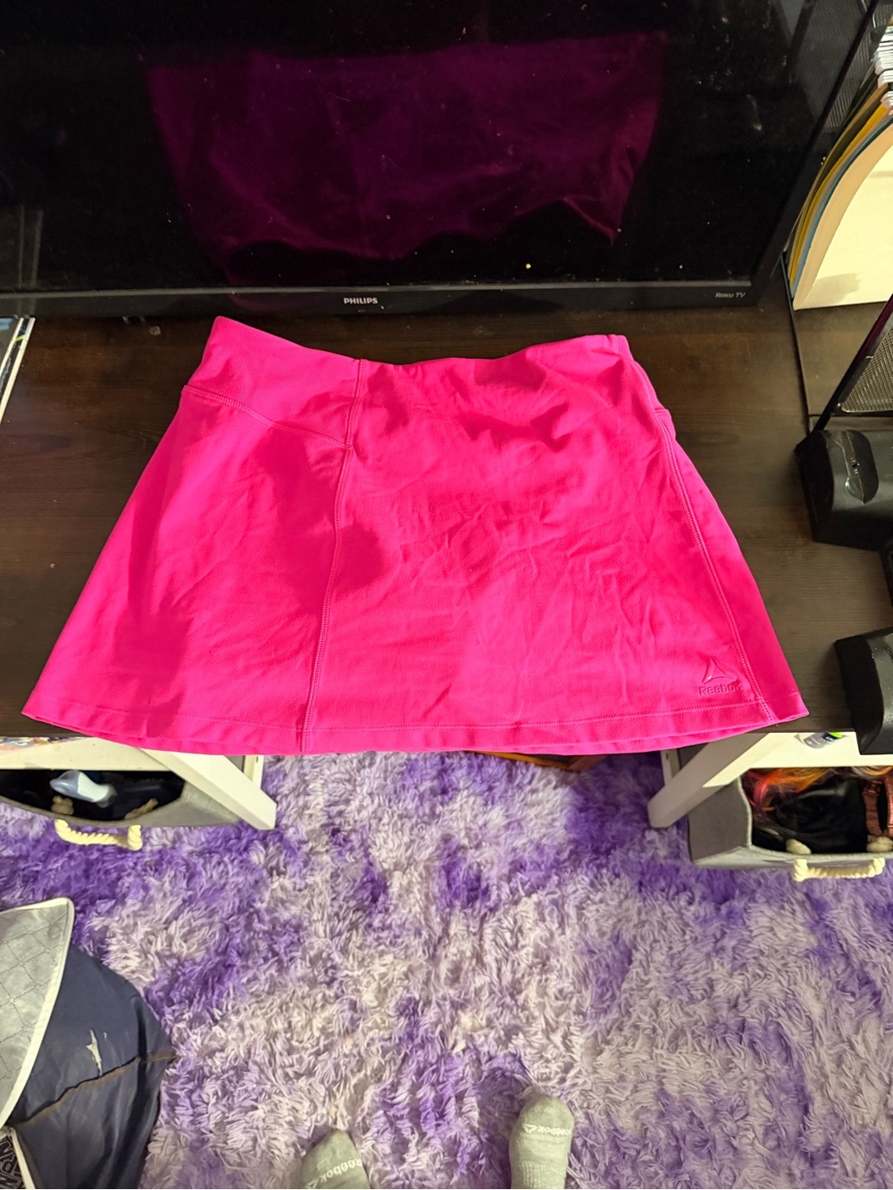 Reebok Women's Bright Pink A-Line Athletic Skort